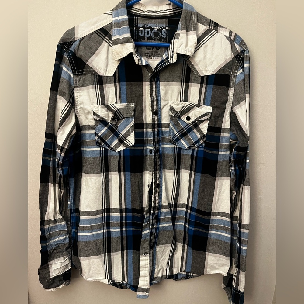 Men's Plaid Button-Up Shirt